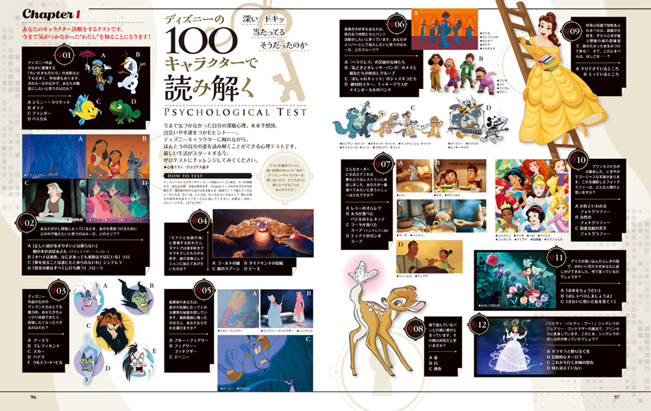 本誌特集「ディズニーの100キャラクターで読み解くPSYCHOLOGICAL TEST」