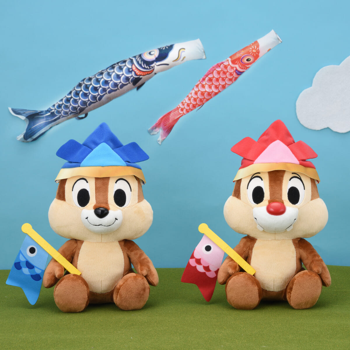セガプライズ ディズニー「チップ＆デール」Mぬいぐるみ　こどもの日Ver.