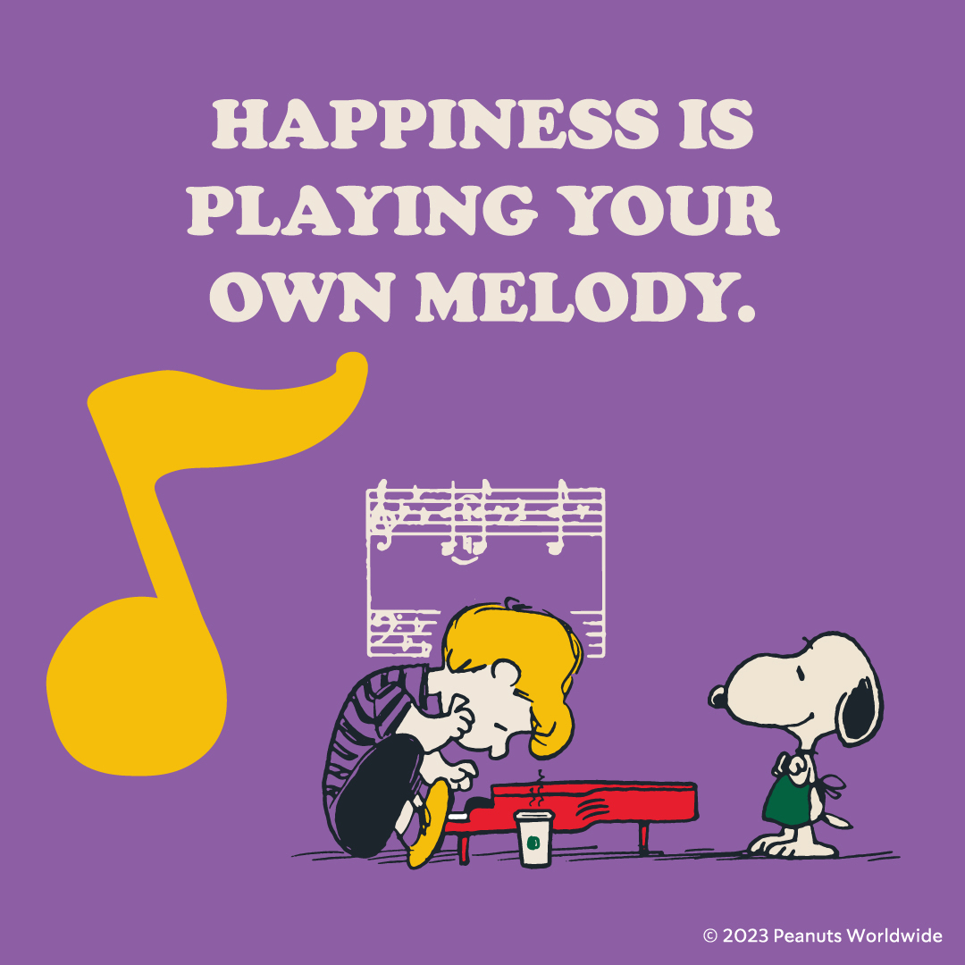 “HAPPINESS IS PLAYING YOUR OWN MELODY.” (しあわせは、きみらしいメロディを奏でること)