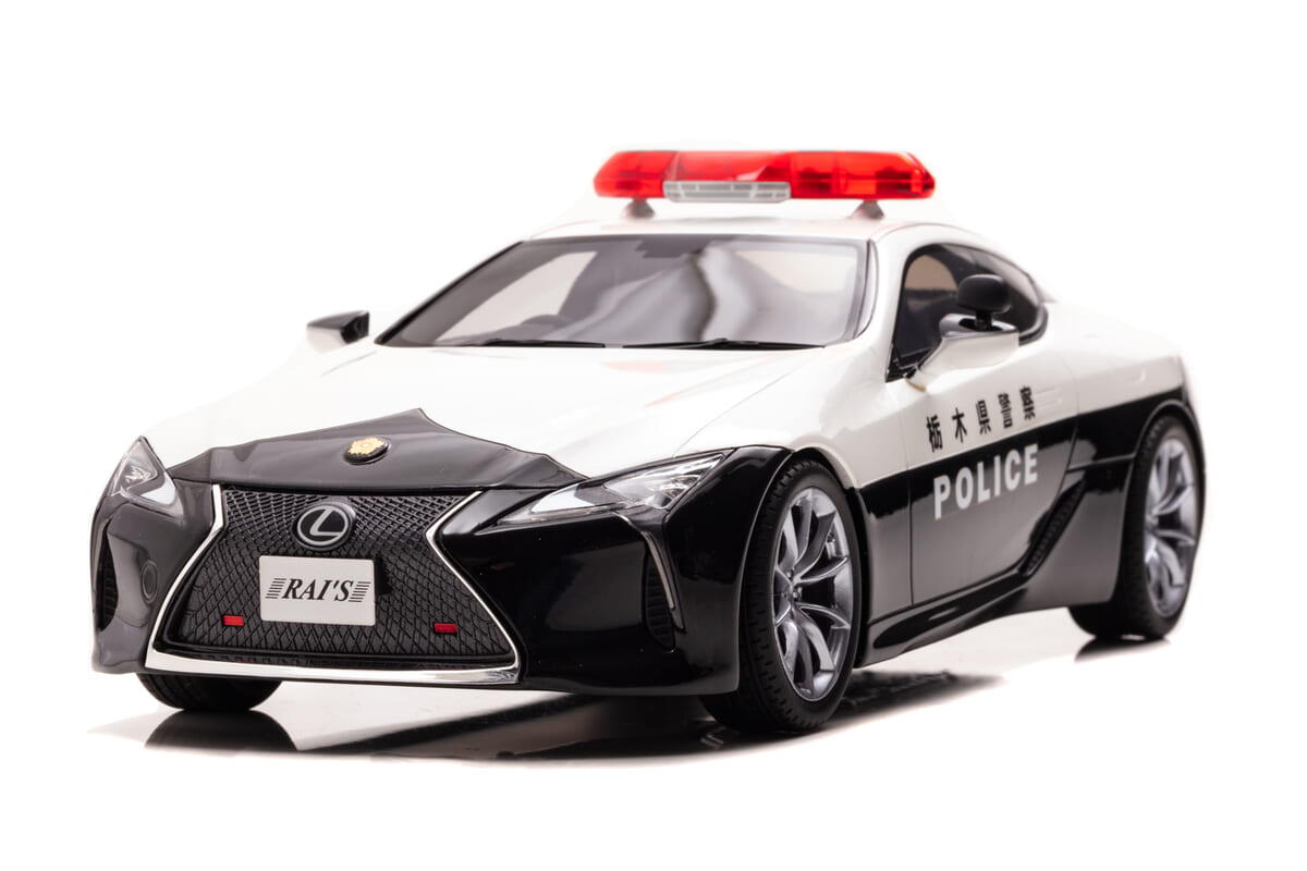 ヒコセブン「1/18 レクサス LC500 (URZ100) 2020 栃木県警察交通部交通機動隊車両」2