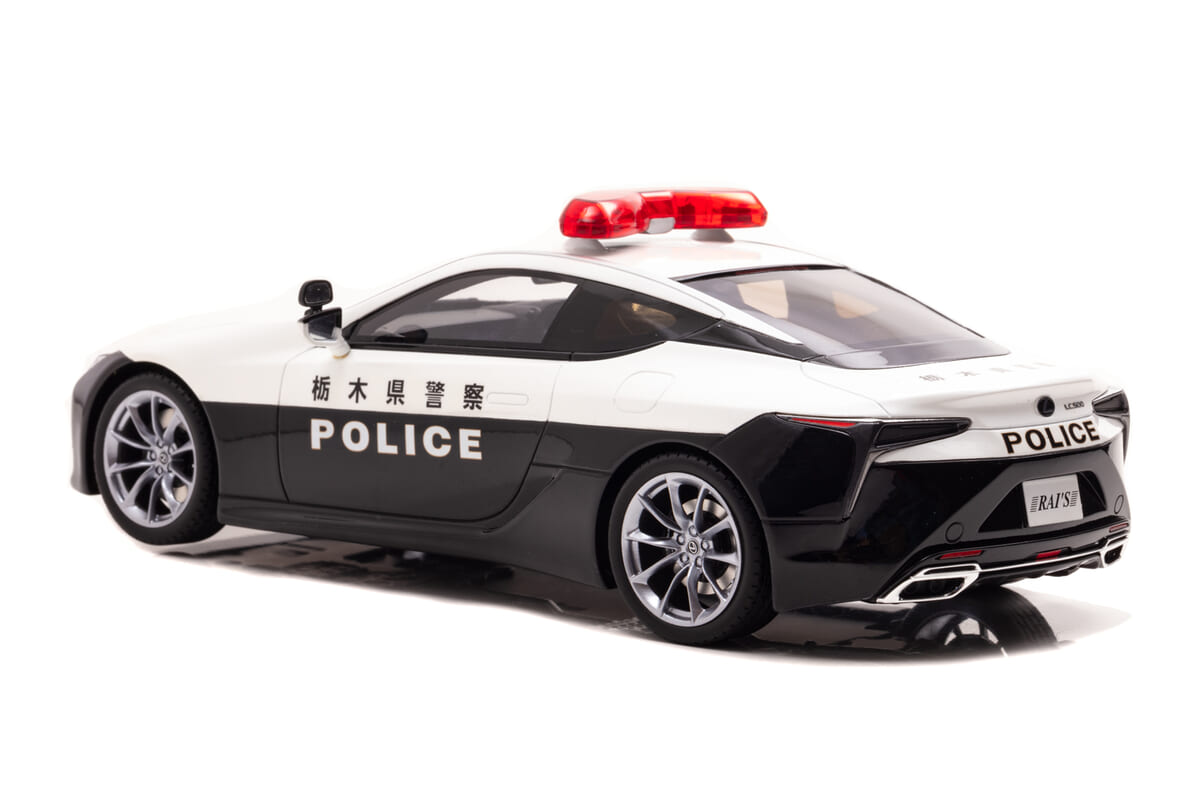 ヒコセブン「1/18 レクサス LC500 (URZ100) 2020 栃木県警察交通部交通機動隊車両」3