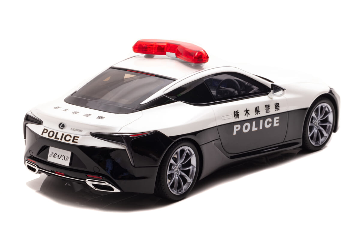 ヒコセブン「1/18 レクサス LC500 (URZ100) 2020 栃木県警察交通部交通機動隊車両」4