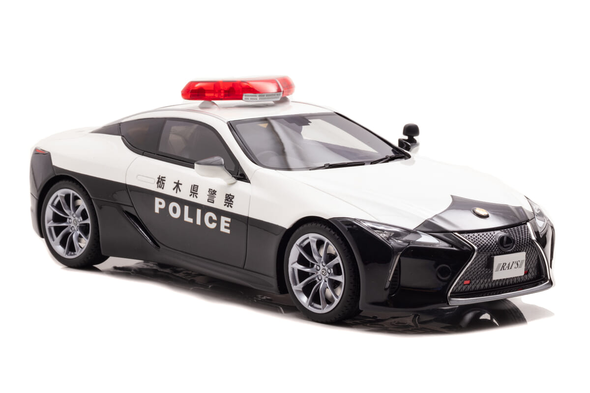 ヒコセブン「1/18 レクサス LC500 (URZ100) 2020 栃木県警察交通部交通機動隊車両」5