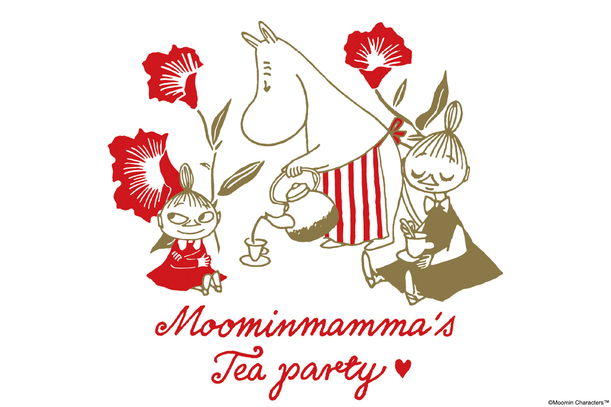 赤いお花に囲まれた「ムーミンママ」！「Moominmamma's Tea party」グッズ