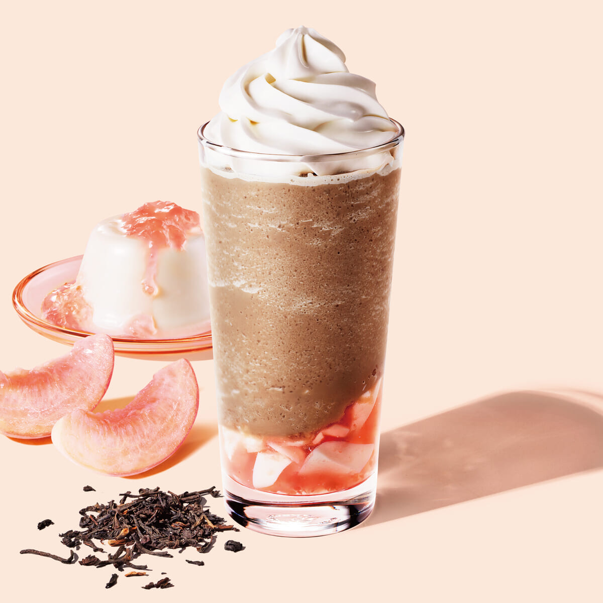 スターバックス ティー＆カフェ「ピーチ パンナコッタ & アール グレイ ティー フラペチーノ」