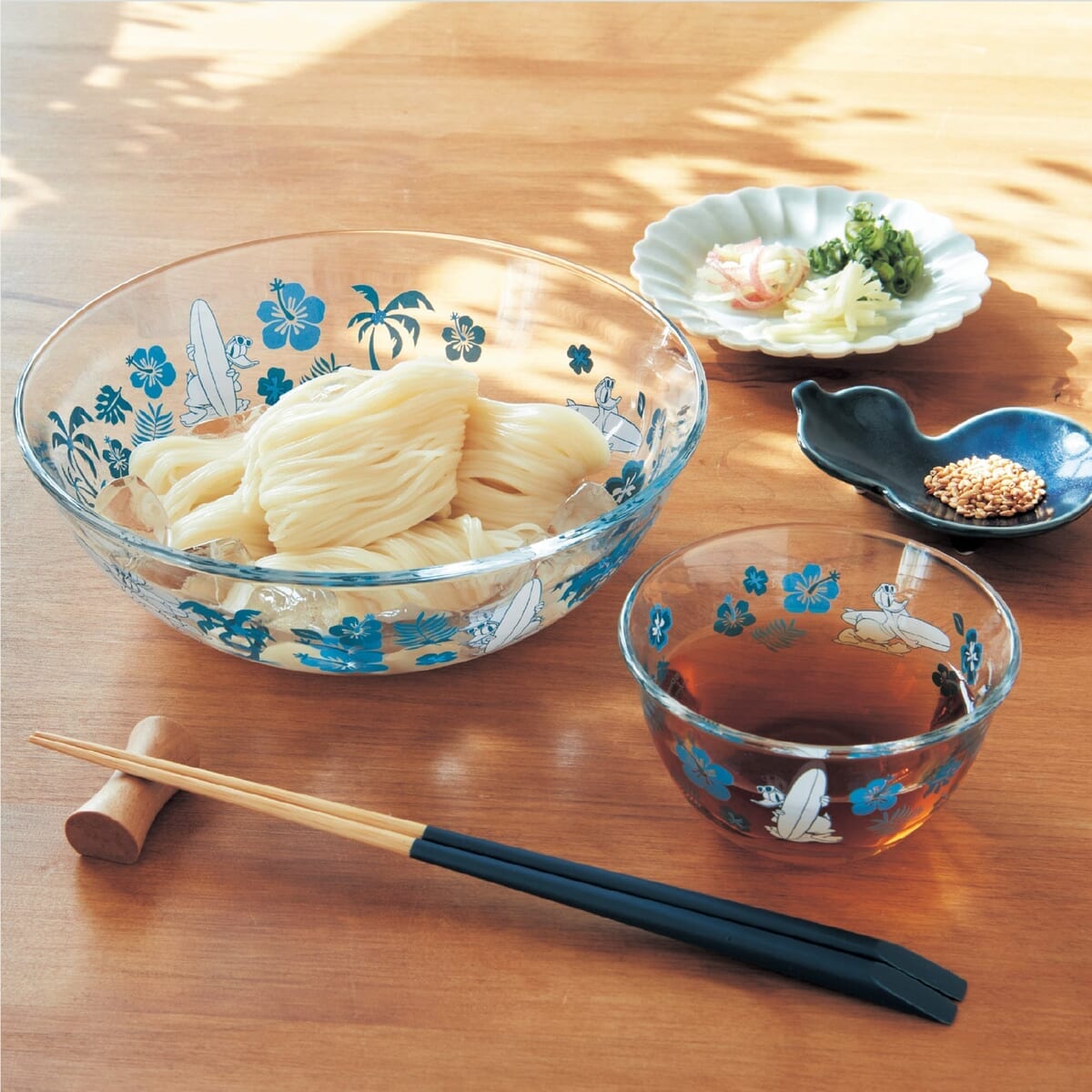 ガラスのそうめん鉢／おちょこ