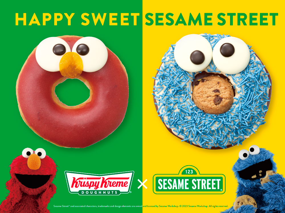 【実食レポ】エルモとクッキーモンスターモチーフ！クリスピー・クリーム・ドーナツ「HAPPY SWEET SESAME STREET」