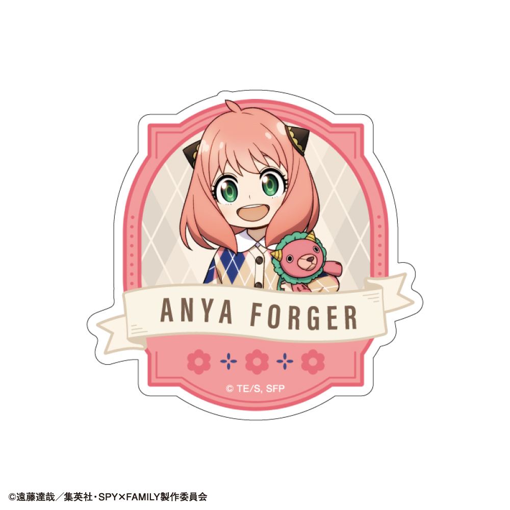 カミオジャパン『SPY×FAMILY』アクリルクリップ アーガイル柄　アーニャ・フォージャー