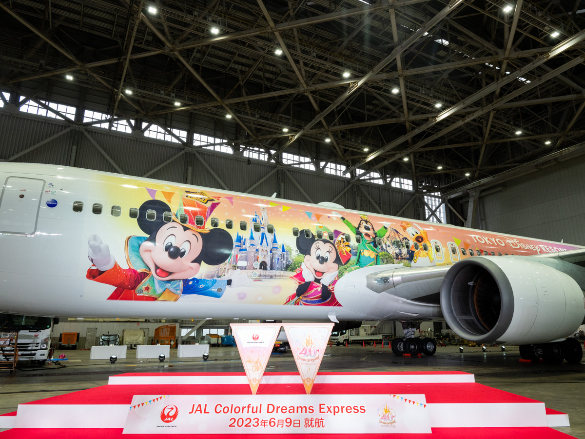 東京ディズニーリゾート40周年記念特別塗装機「JAL Colorful Dreams Express」撮影