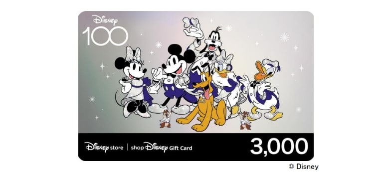 JCB ディズニー100「Disney store / shopDisney Gift Card」