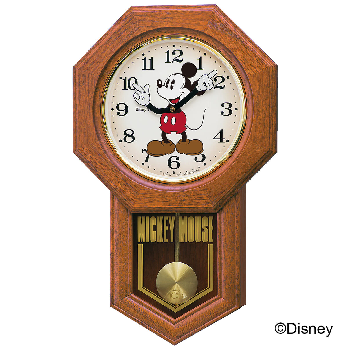 クラシカルなミッキーの時計が200台限定で登場！セイコータイムクリエーション「ディズニー100」掛け時計