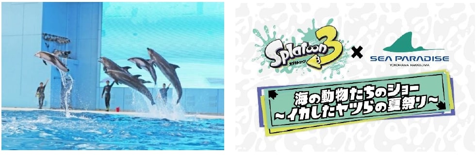 「スプラトゥーン3」スペシャルイルカショー『海の動物たちのショー～イカしたヤツらの夏祭り～』