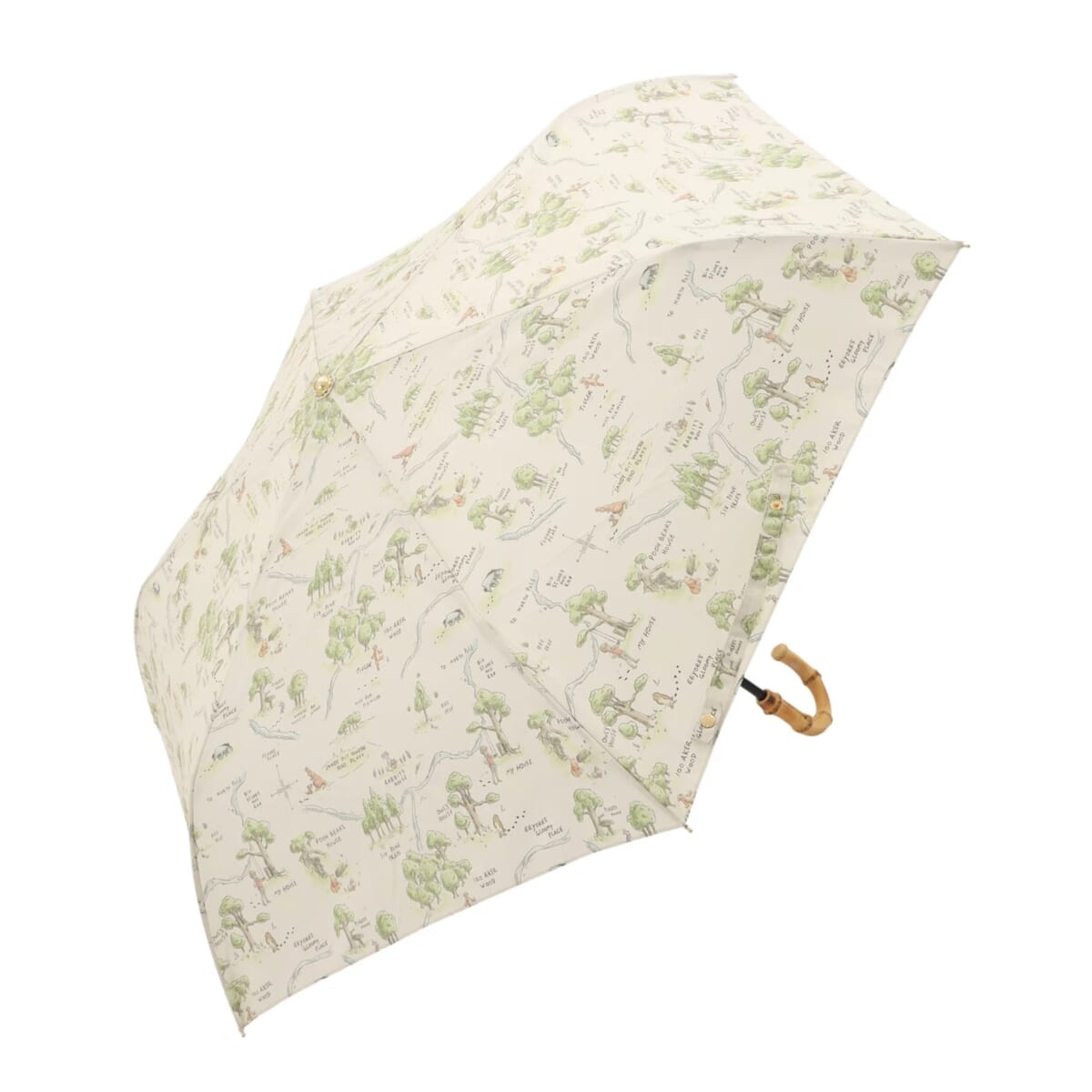 Plus Anq「くまのプーさん」デザイン 折りたたみ傘 婦人用