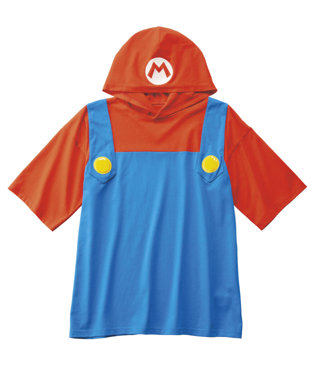 「マリオ」フード付き Tシャツ