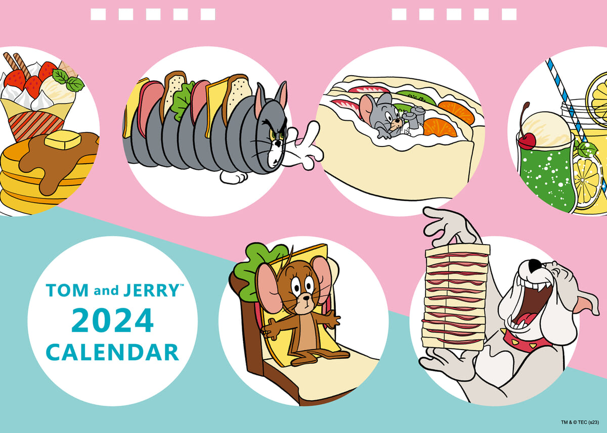 インロック『トムとジェリー』2024 卓上カレンダー
