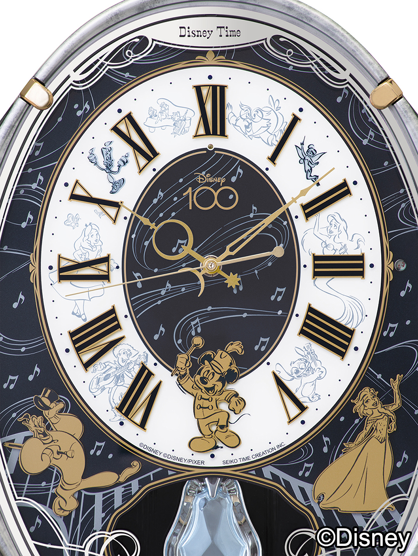 セイコータイムクリエーション「ディズニー100」プラチナカラー掛時計2