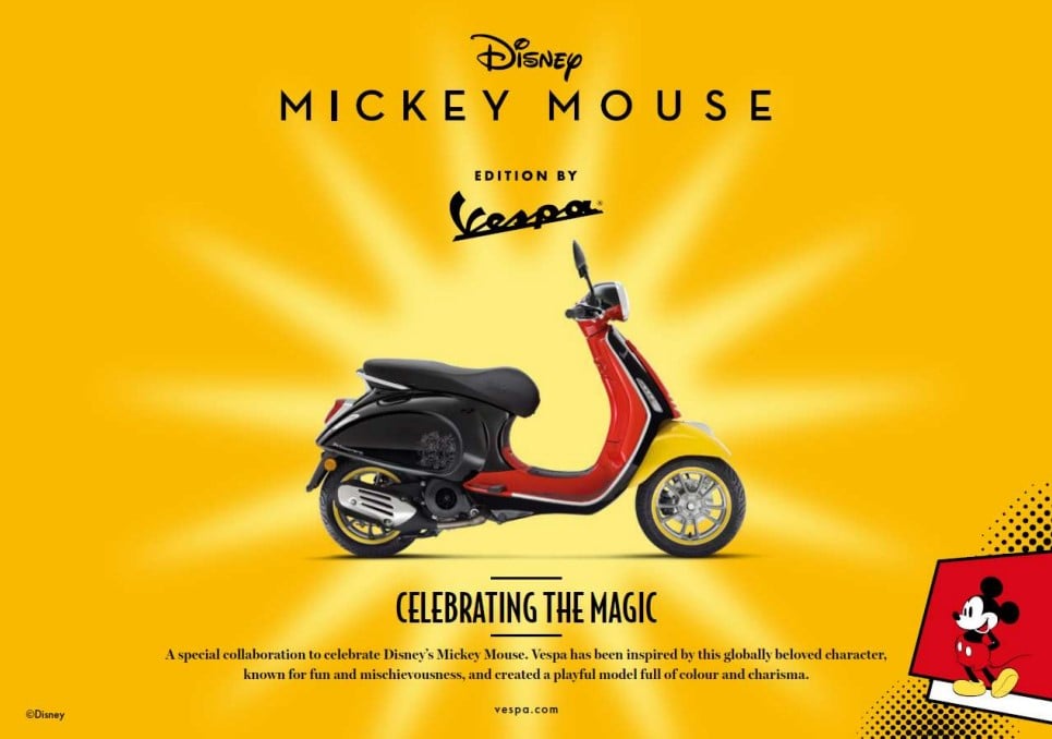 赤･黒･黄でミッキーを表現した名品スクーター！ディズニー・ミッキーマウス・エディション by ベスパ