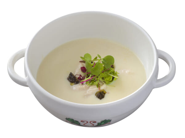 白インゲン豆とポテトのスープ、トリュフ風味