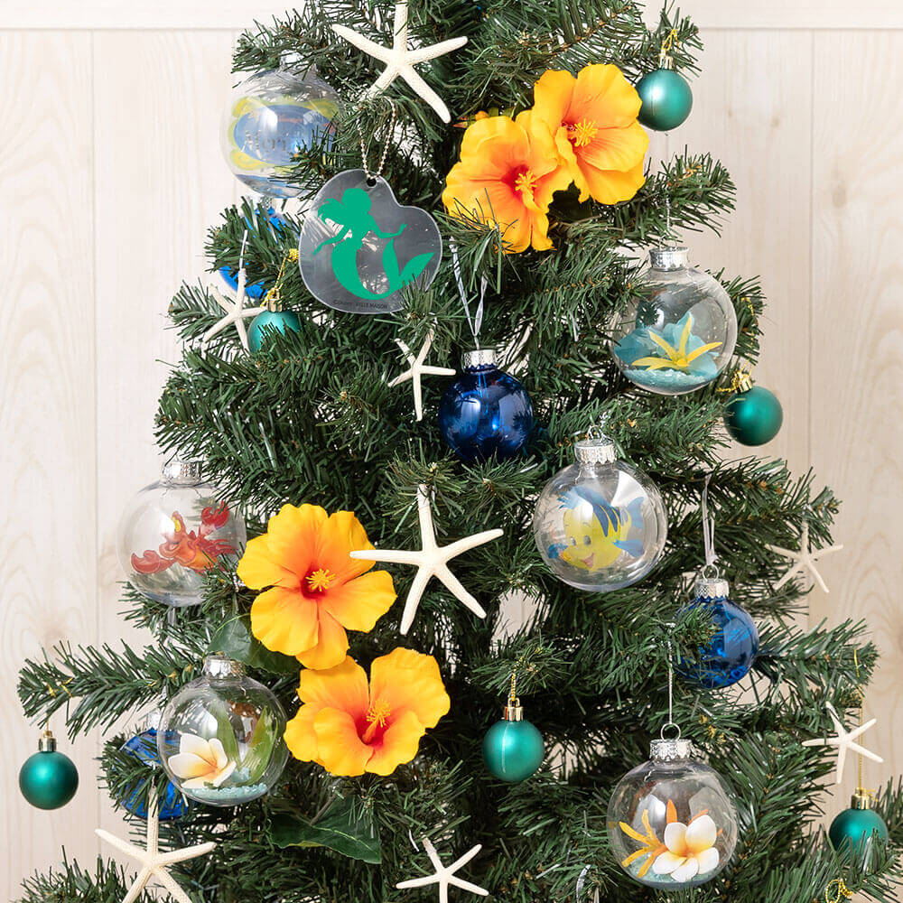 ツリーセット「海のクリスマス　120cm（リトルマーメイド）」　飾り付けイメージ