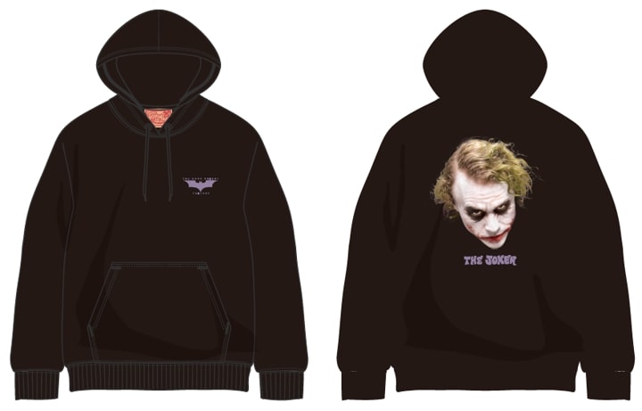 先行販売：DC ファッションコラボ／Centimeter「The Dark Knight × centimeter T he Joker hoodie」黒