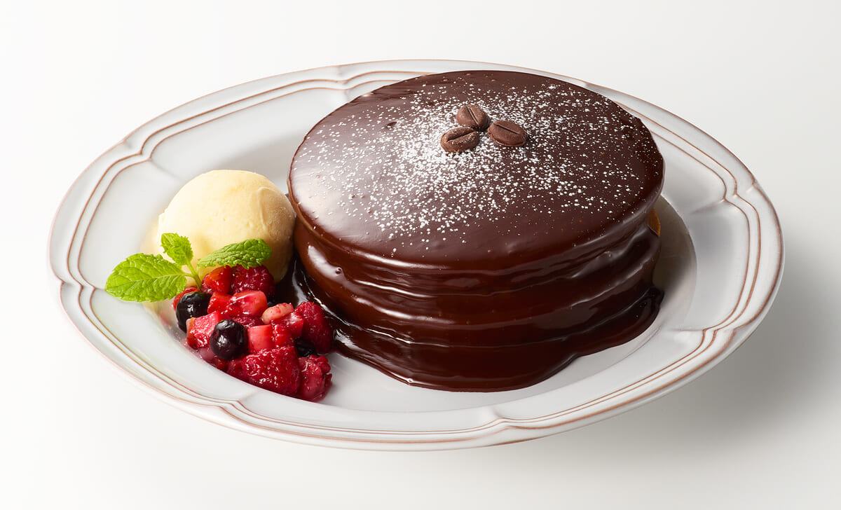 とろける濃厚チョコソースのホットケーキ　商品画像