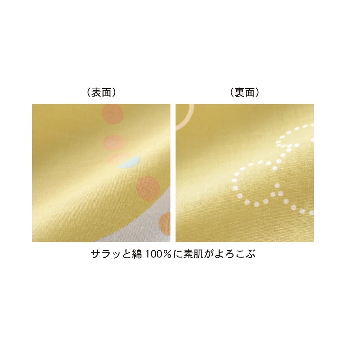 綿素材を使った布団カバーセット　素材アップ