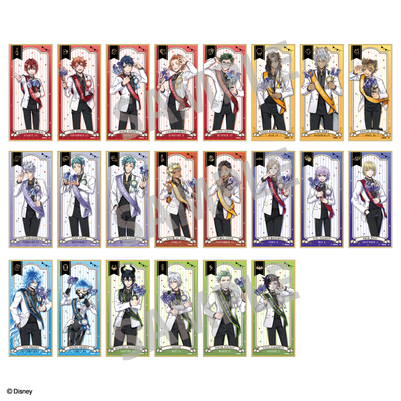 カミオジャパン『ディズニーツイステッドワンダーランド』トレーディング短冊色紙(おめかしA)