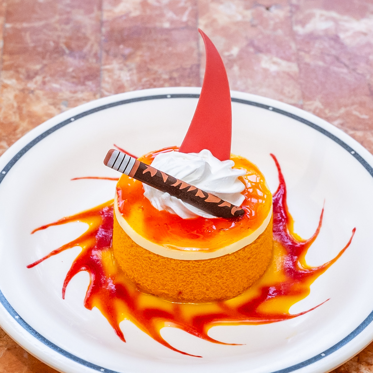 炎柱のオレンジレアチーズケーキ デザート＆ドリンクセット　2