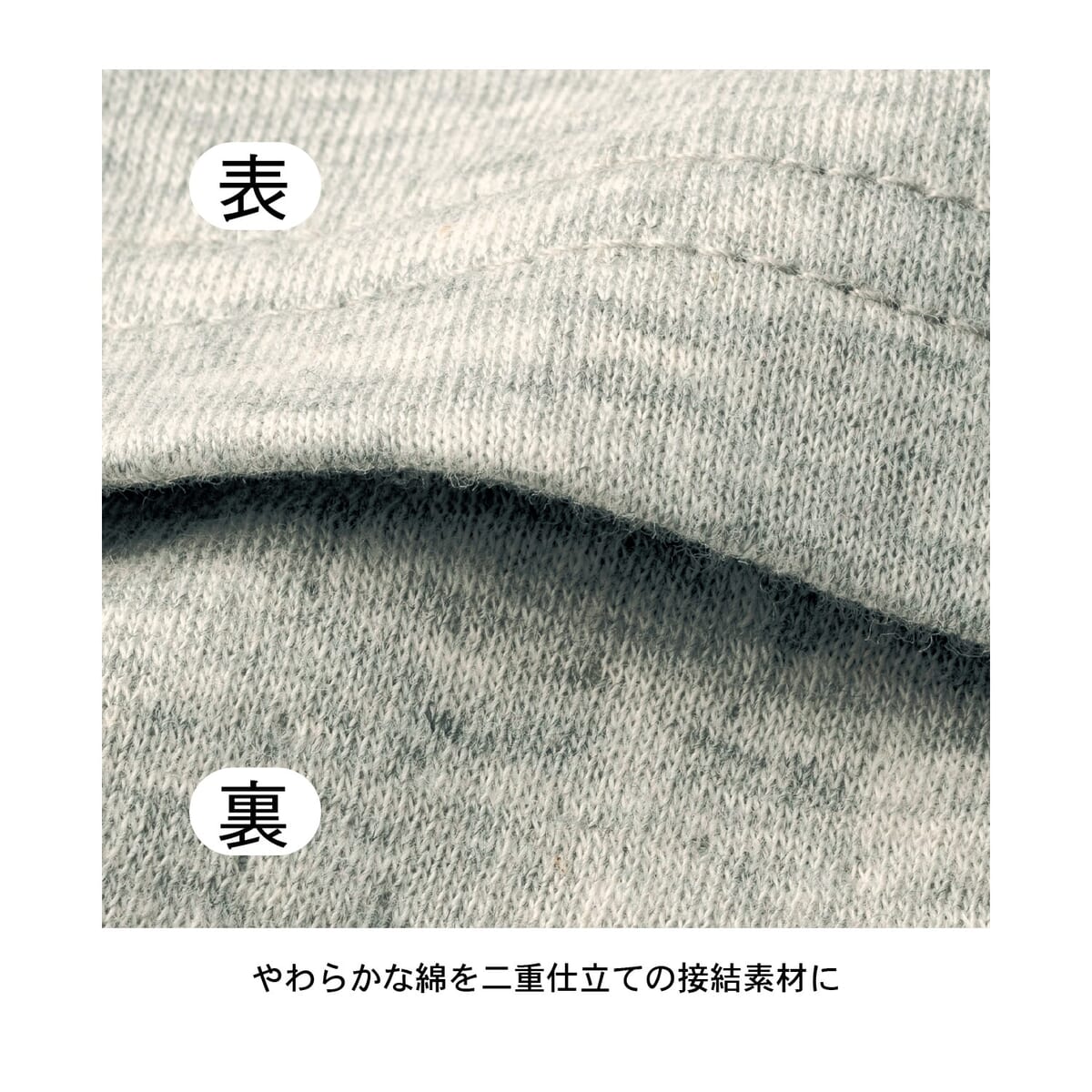 メンズやわらか綿長袖パジャマ 素材アップ