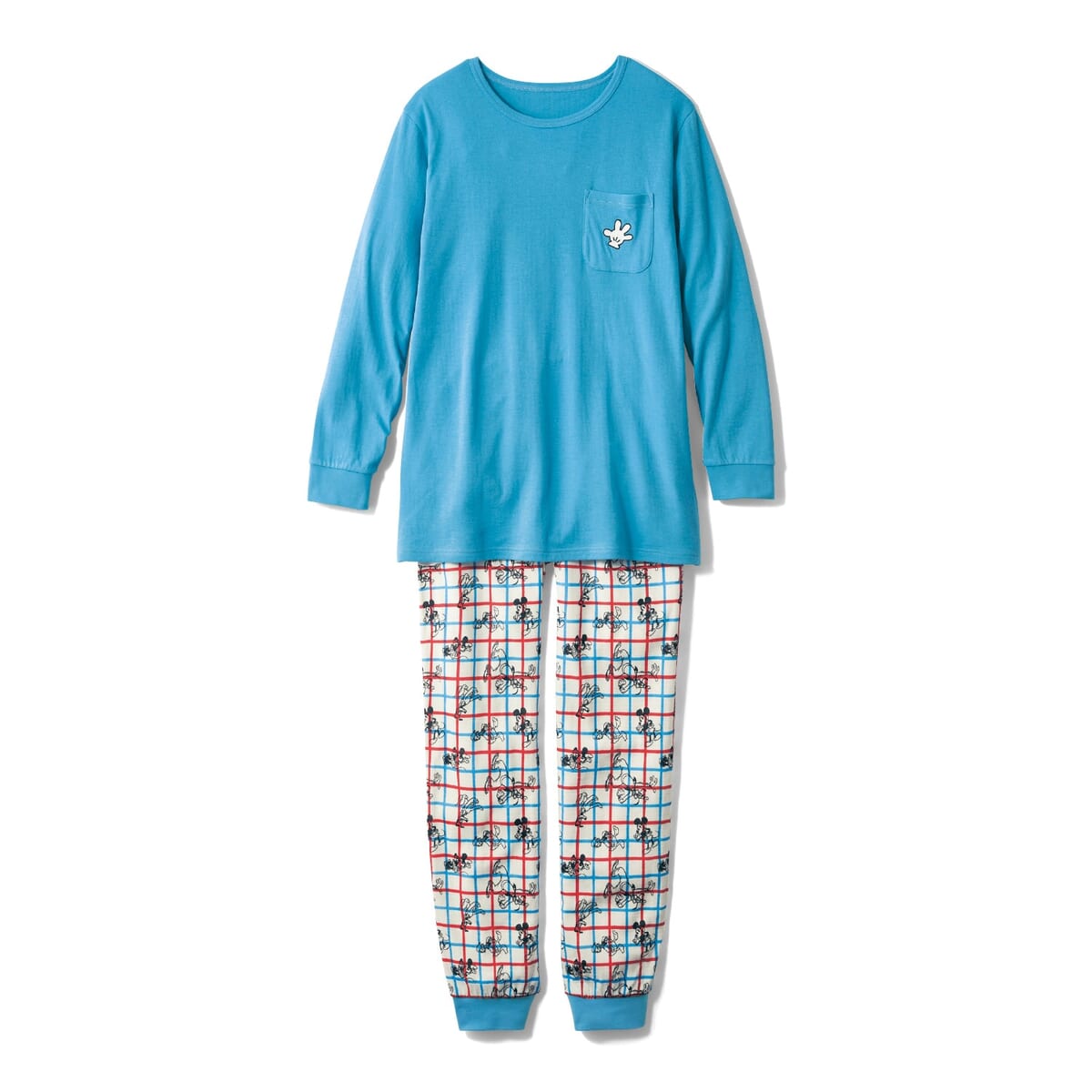 メンズやわらか綿長袖パジャマ ミッキー&フレンズ