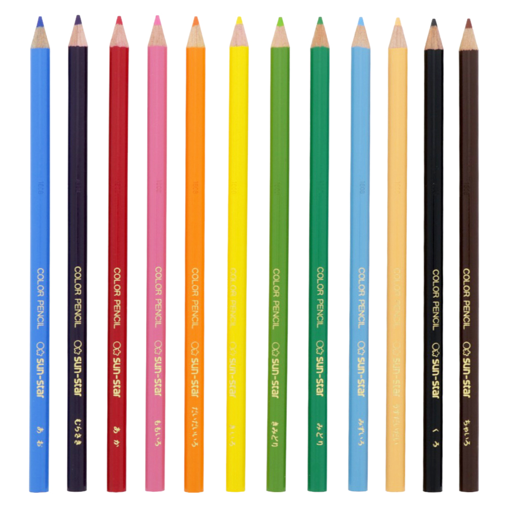 12色の色鉛筆