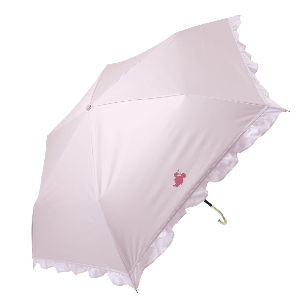 【Wpc.】ミニー 日傘 折りたたみ式 晴雨兼用 フリル