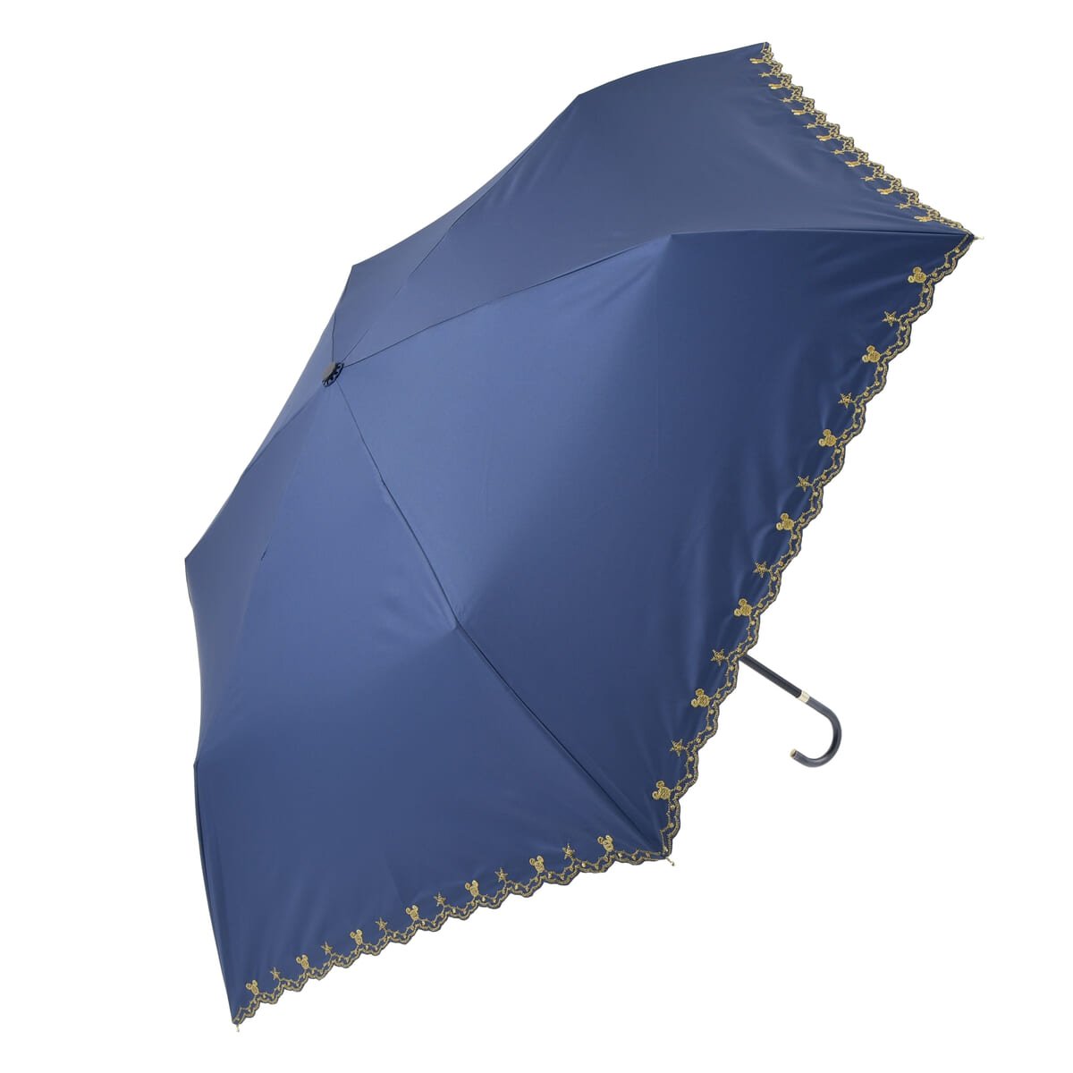 【Wpc.】ミッキー 日傘 折りたたみ式 晴雨兼用 チャーム付き