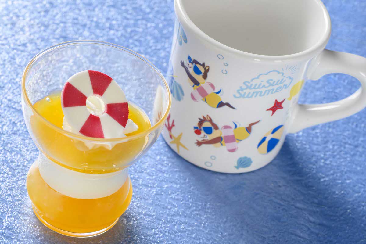 チップ&デールデザインのスーベニアカップがつけられる！東京ディズニーランド「Suisui Summer」パッションフルーツ・パイナップルゼリー&バニラムース