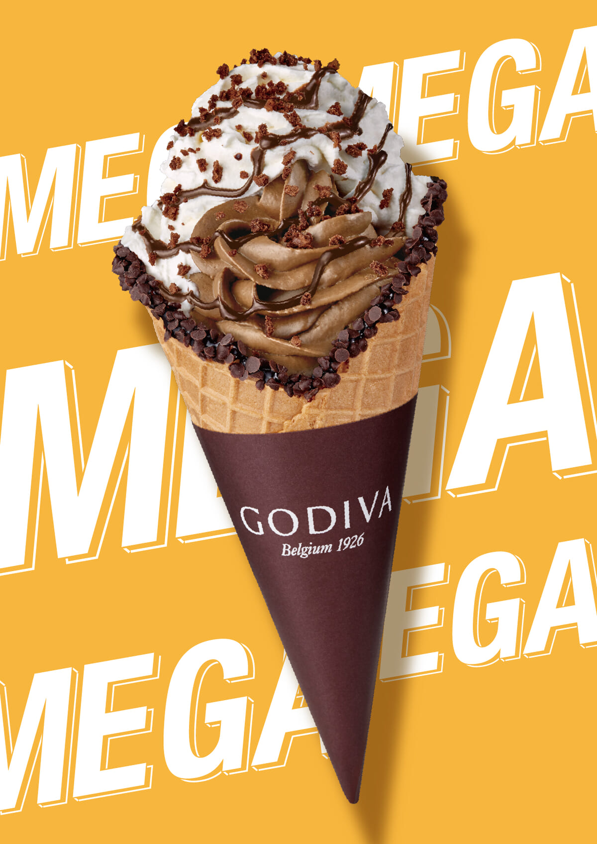 大きさ約1.6倍の贅沢ソフトクリーム！ゴディバ「メガパフェ チョコレート」