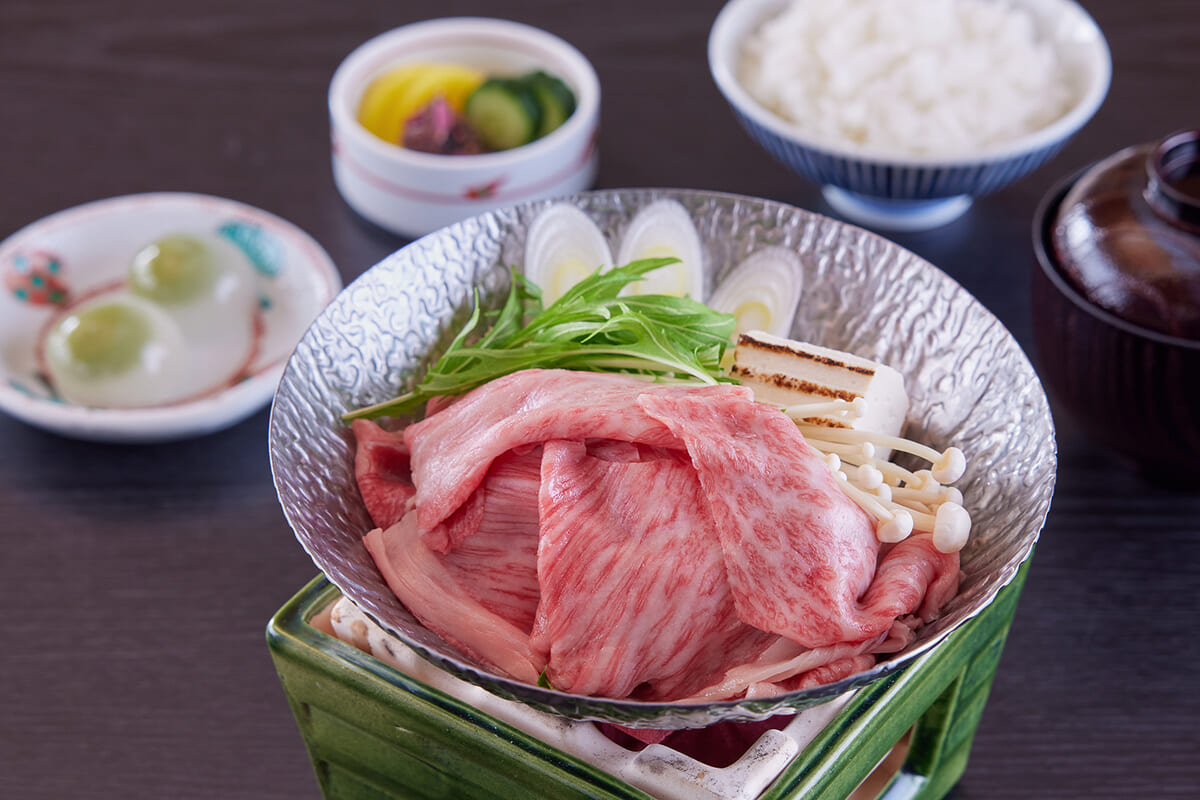 長崎県産和牛のすき煮定食