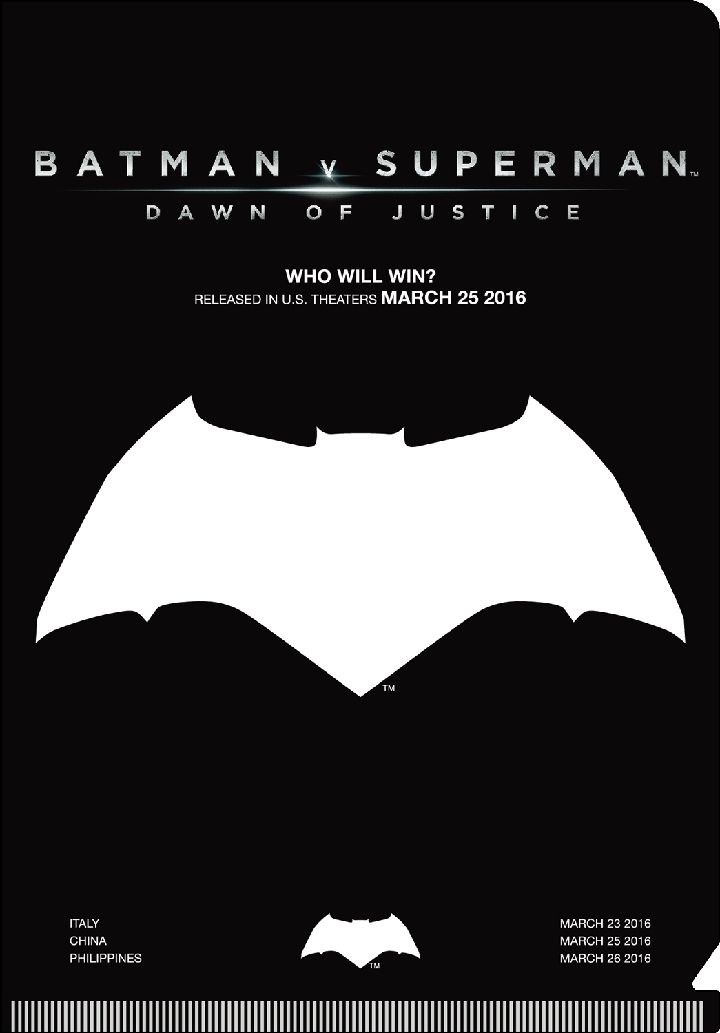BATMAN V SUPERMAN ミニファイル