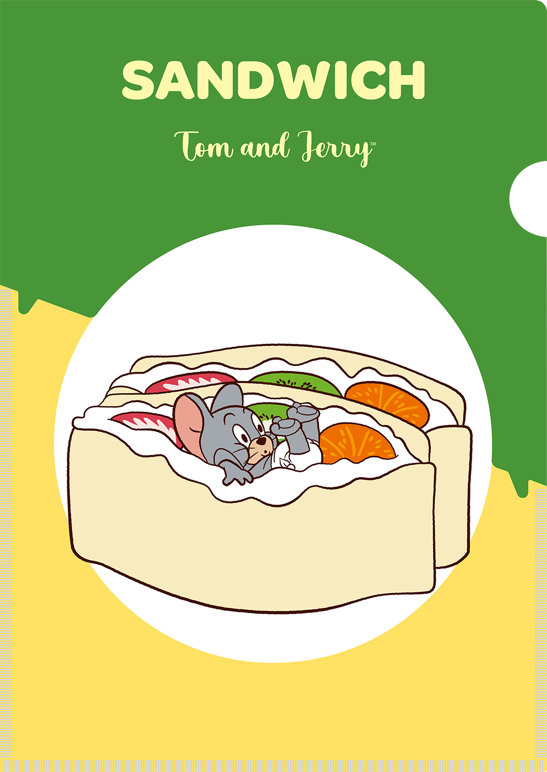 「EAT,EAT,EAT」ポケット付きクリアファイルC