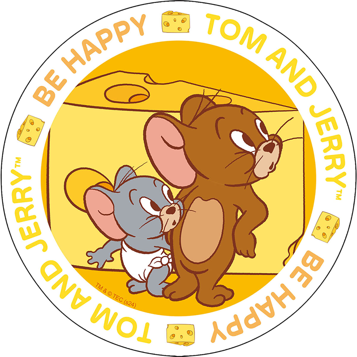 「HAPPY HOLIDAYS WITH CHEESE!」ダイカットステッカーB