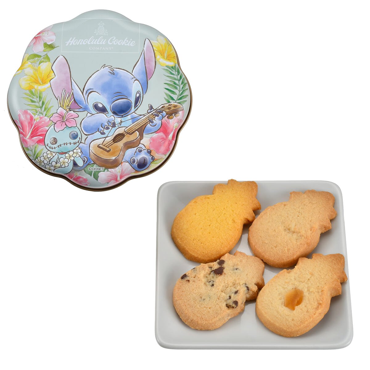 【Honolulu Cookie Company】スティッチ＆スクランプ クッキー 缶入り