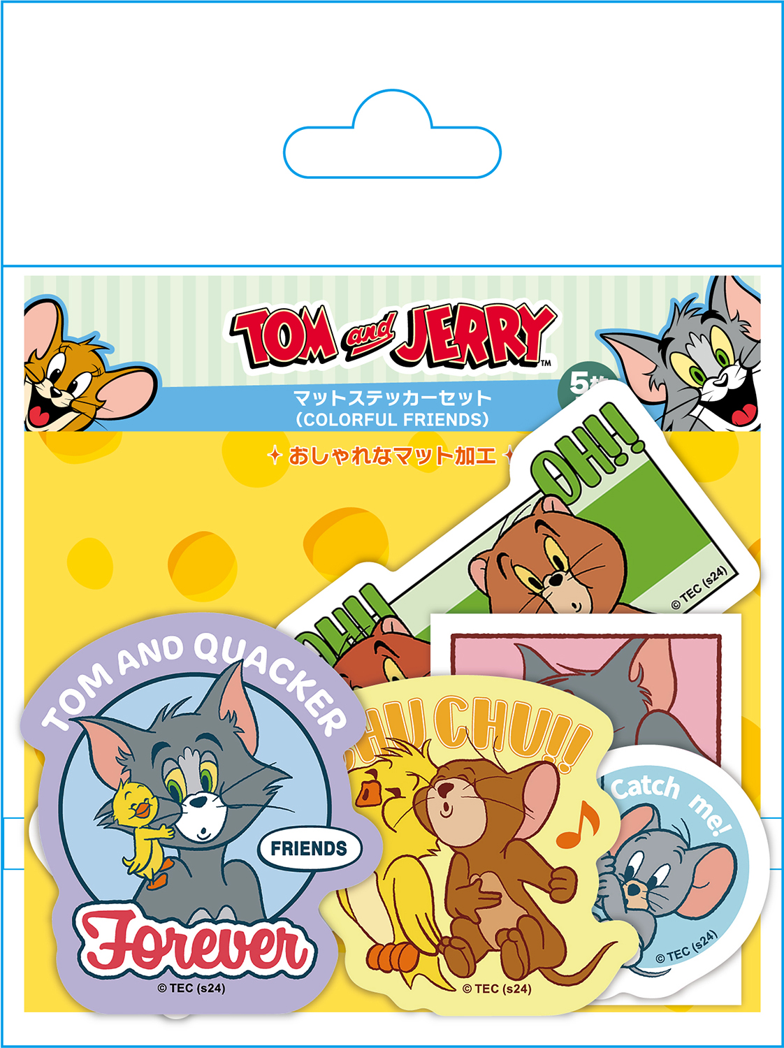 トムとジェリー(COLORFUL FRIENDS) マットステッカーセット