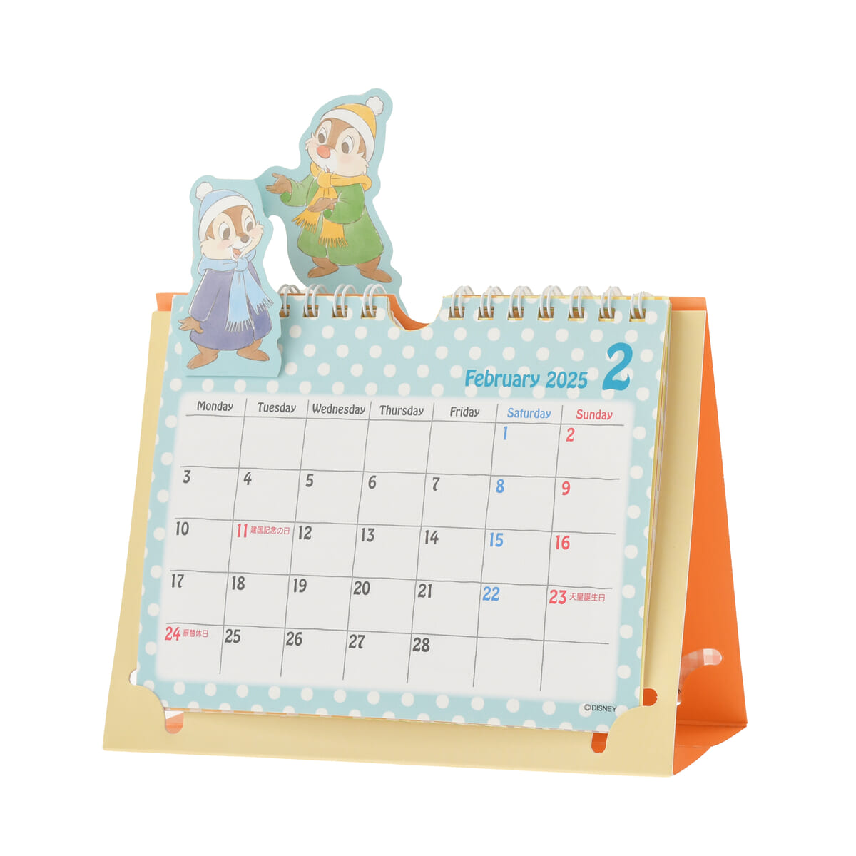 04チップ＆デール 卓上カレンダー ポップアップ Calendar＆Organizer 2025