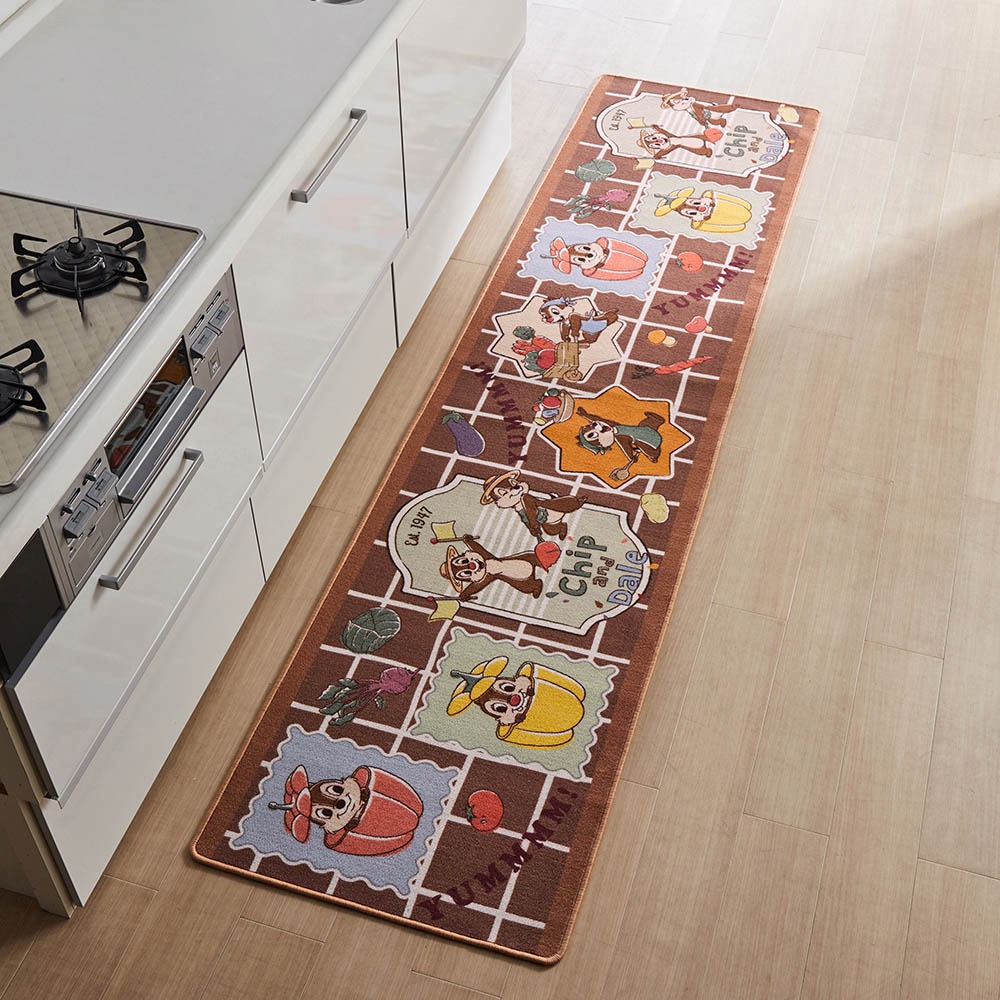 サイズ豊富なプリントキッチンマット　チップ＆デール