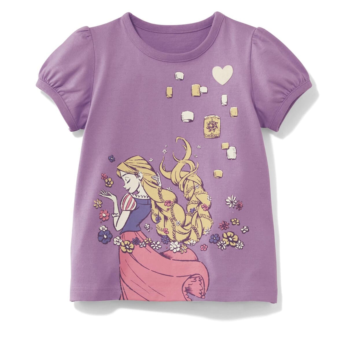名札ココ半袖パフスリーブTシャツ　ラプンツェル