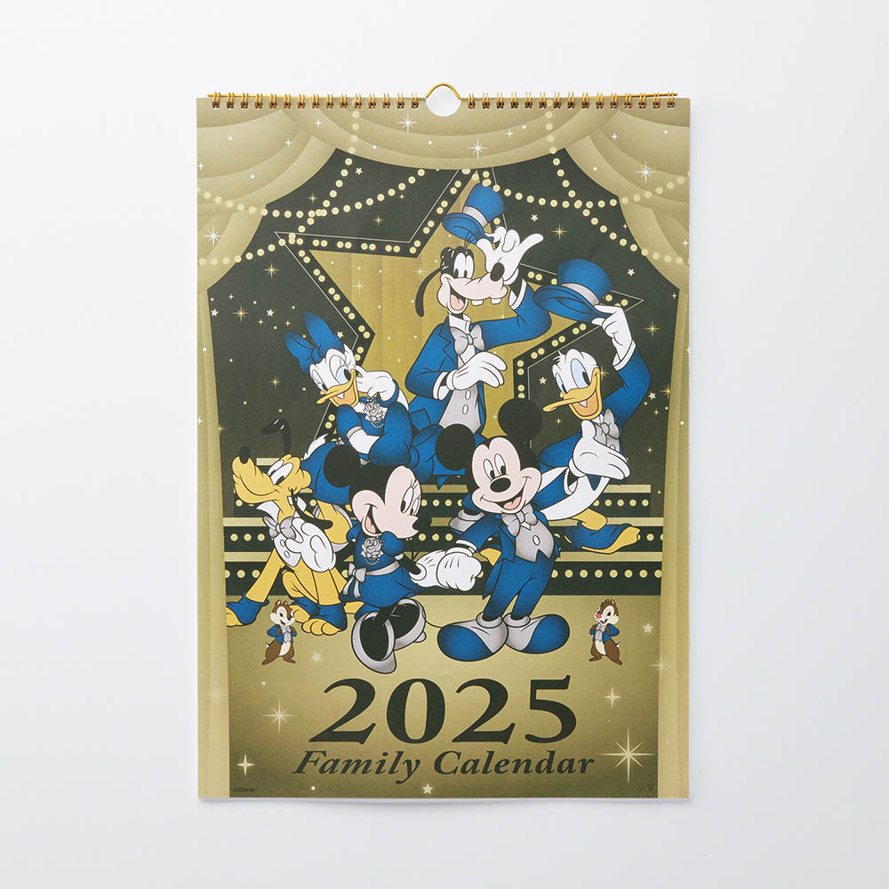 2025年カレンダー　ミッキー＆フレンズ　家族カレンダー