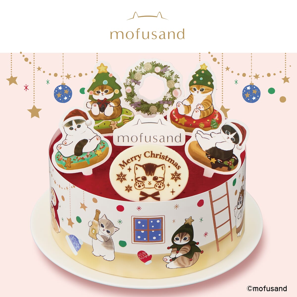 mofusand　苺レアチーズのクリスマスケーキ