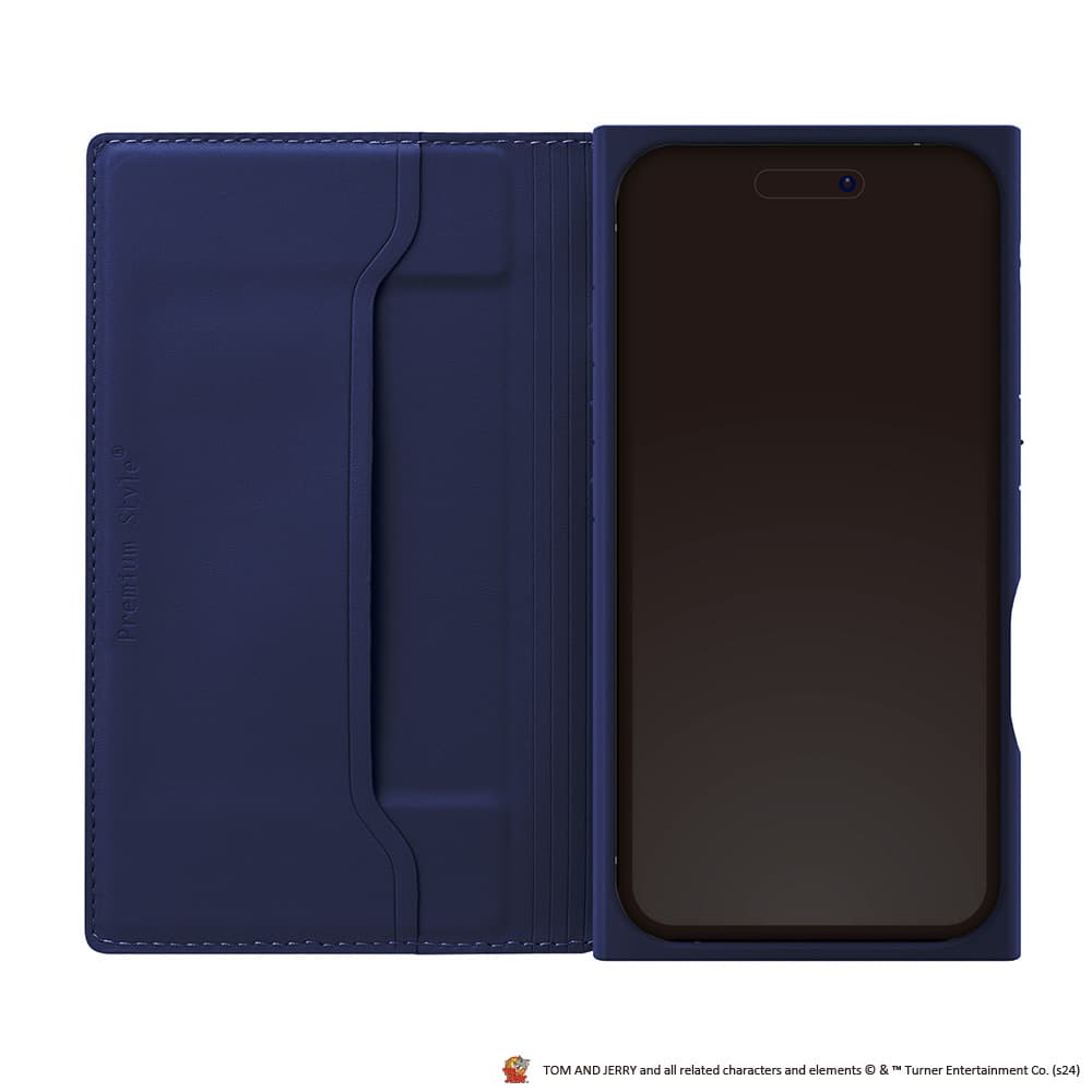 トムとジェリー　iPhone16・iPhone16Pro対応　手帳型ケース　トム　開いたところ