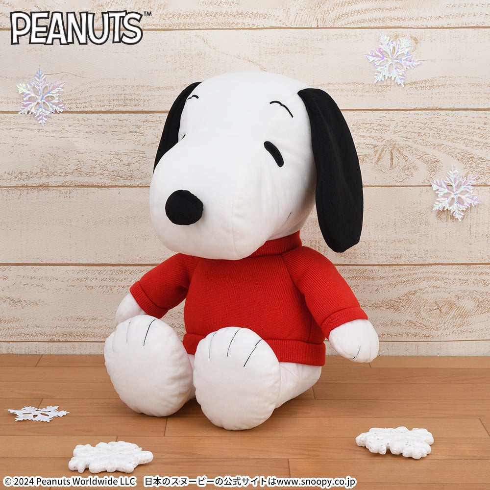 SNOOPY(TM)　LLぬいぐるみ　ウィンターセーター