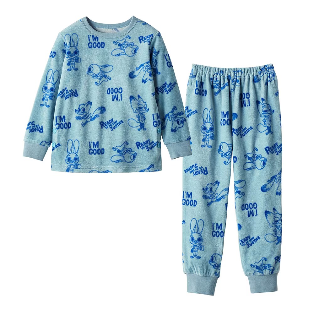 キッズ肌側綿フリースあったかパジャマ　ズートピア