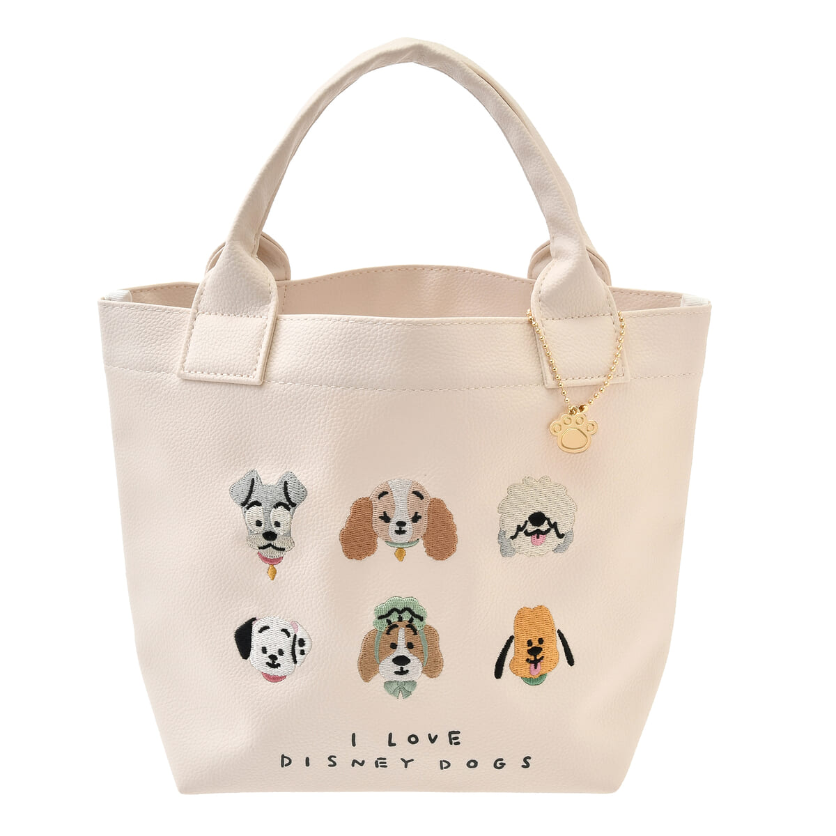 ディズニーキャラクター トートバッグ チャーム付き I LOVE DISNEY DOGS